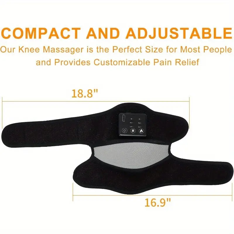 NNETM Electric Heating Knee Pad – Cordless Joint Hot Compress Massager(Black)