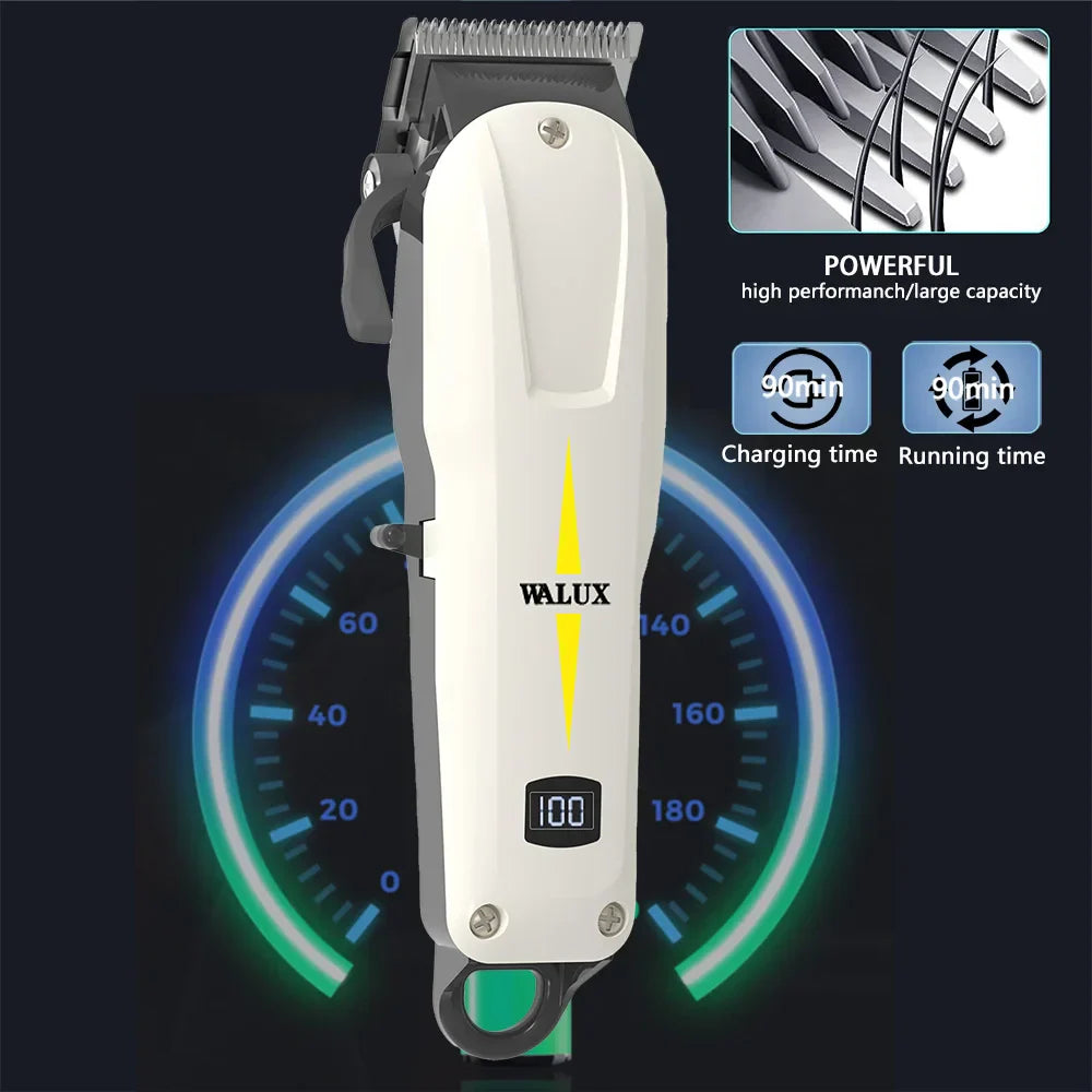 Economical Professional Hair Clipper USB Rechargeable White-3