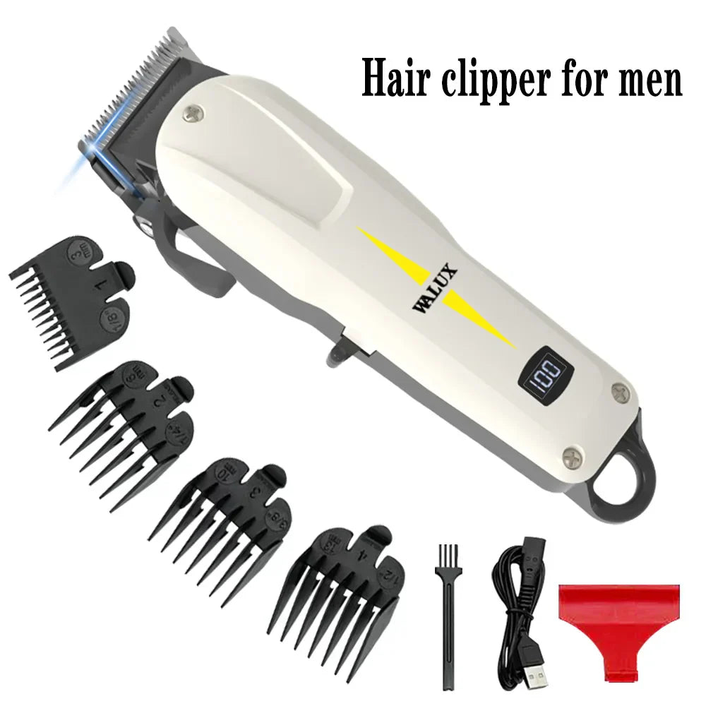 Economical Professional Hair Clipper USB Rechargeable White-1