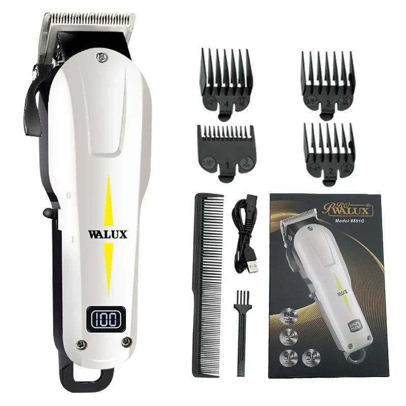 Economical Professional Hair Clipper USB Rechargeable White-0