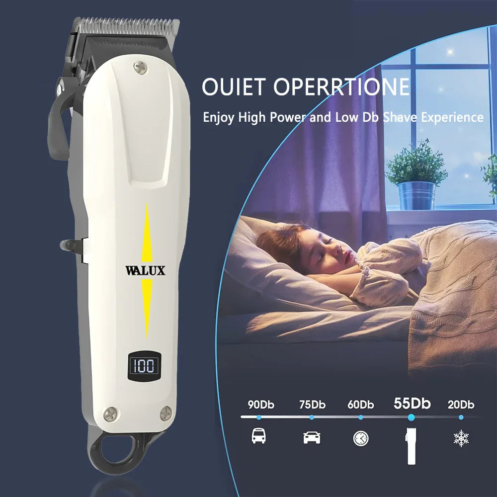 Economical Professional Hair Clipper USB Rechargeable White-4