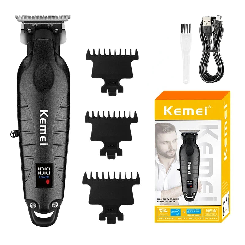 NNEOBA Salon Grade Electric Hair Clipper Powder Metallurgical Blade Black