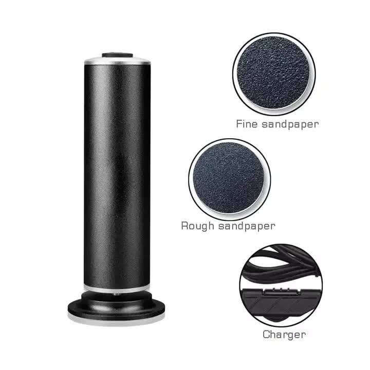 NNEDSZ Gray Electric Foot Callus Remover - Portable Pedicure Tool for Smooth Feet