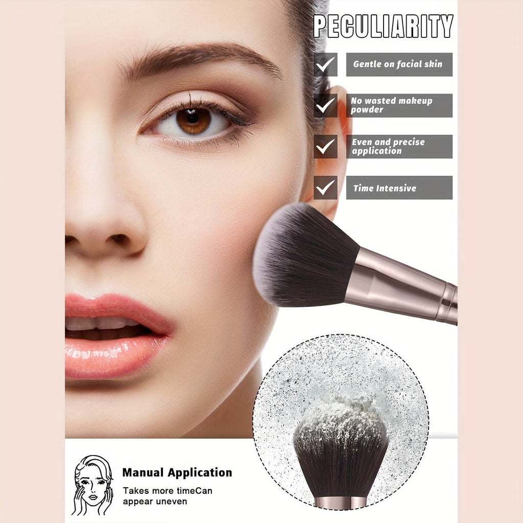 Coffee Makeup Brush Set with Sponges (55-Piece)-3